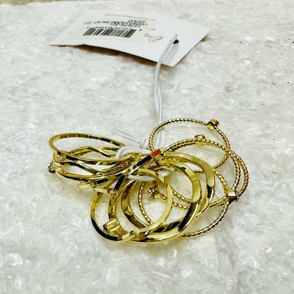 NEW! Jules Smith 14k Yellow Gold Plated Layered Stacking Ring Set - Picture 15 of 16